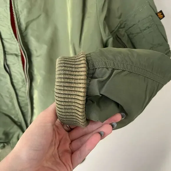 Alpha Industries MA 1 Bomber Flight Military Style Jacket Large